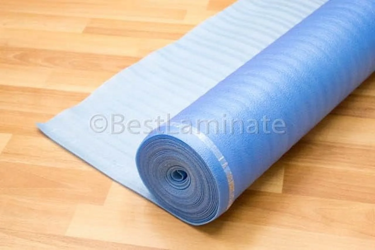 3in1 Vapor Barrier Flooring Underlayment w/Overlap and pre-Attached Tape Strip - 2mm 500sq.ft (Bundle 5 Rolls Each 100 sg.ft.) - Image 5
