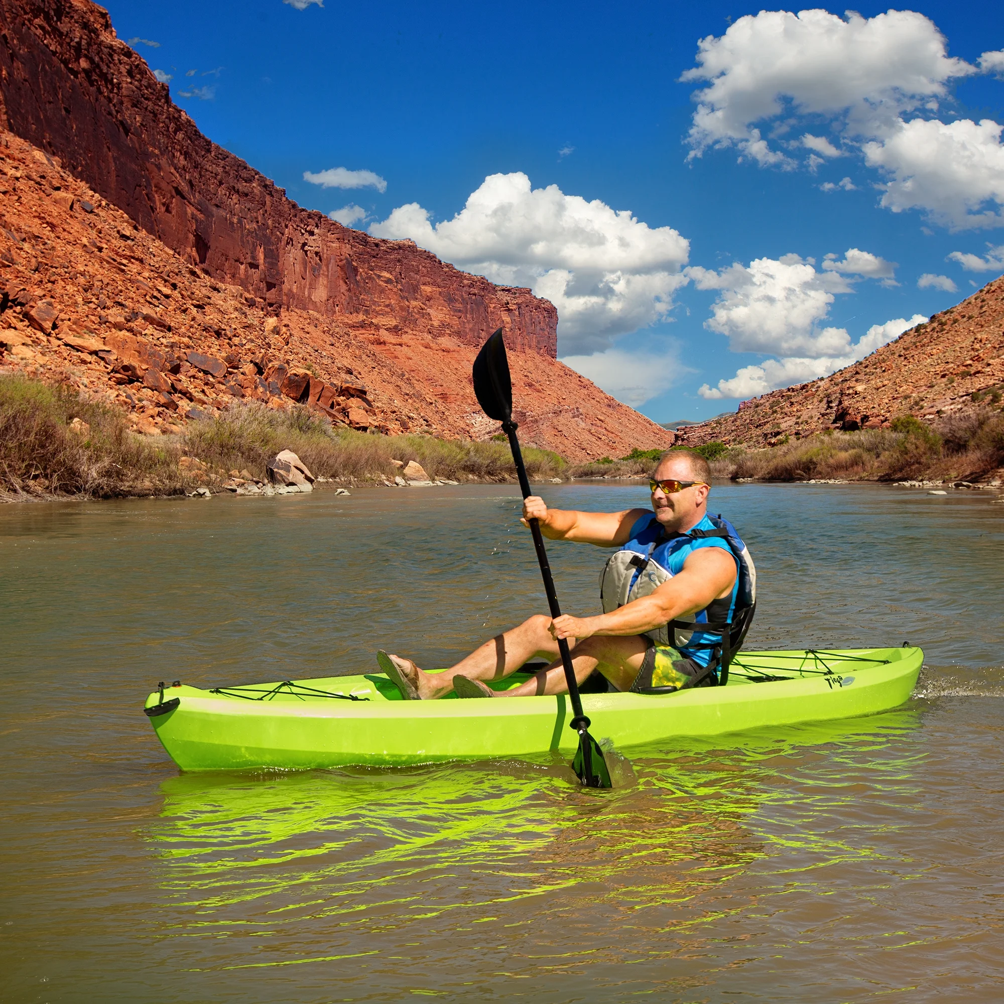 Tioga 10 ft Sit On Top Kayak, Lime Green (90534)(Lime Green/Single) Image 9