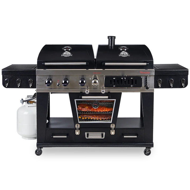 Pit Boss Memphis Ultimate Gas and Charcoal Combo Grill with Electric Smoker