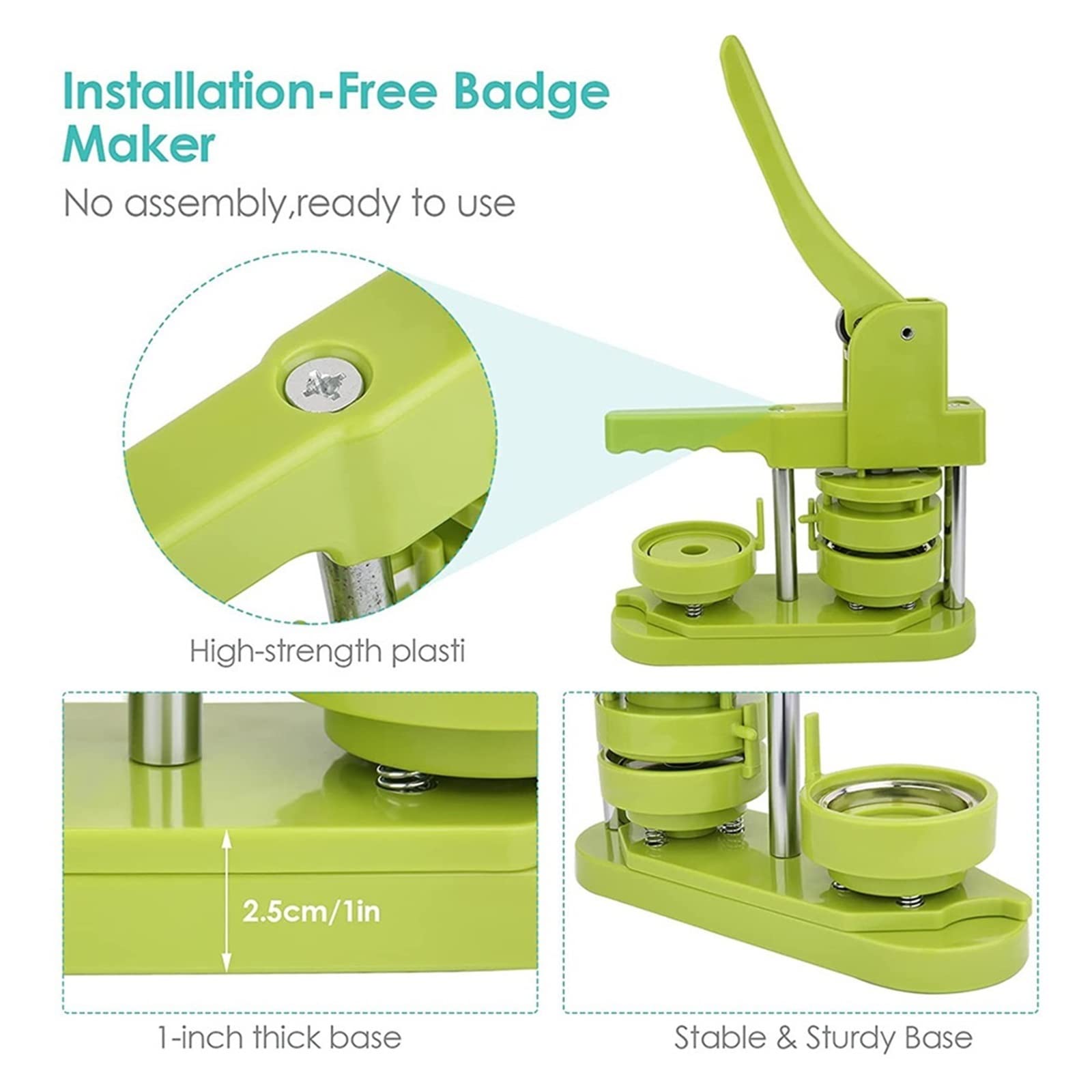 Button Maker, Button Badge Making Machine, DIY Pin, 58mm,Efficient(25MM)