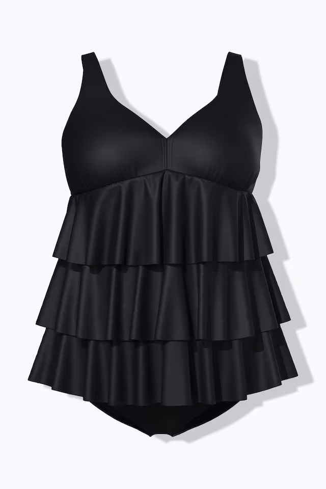 Flounce Panel Tankini Set
