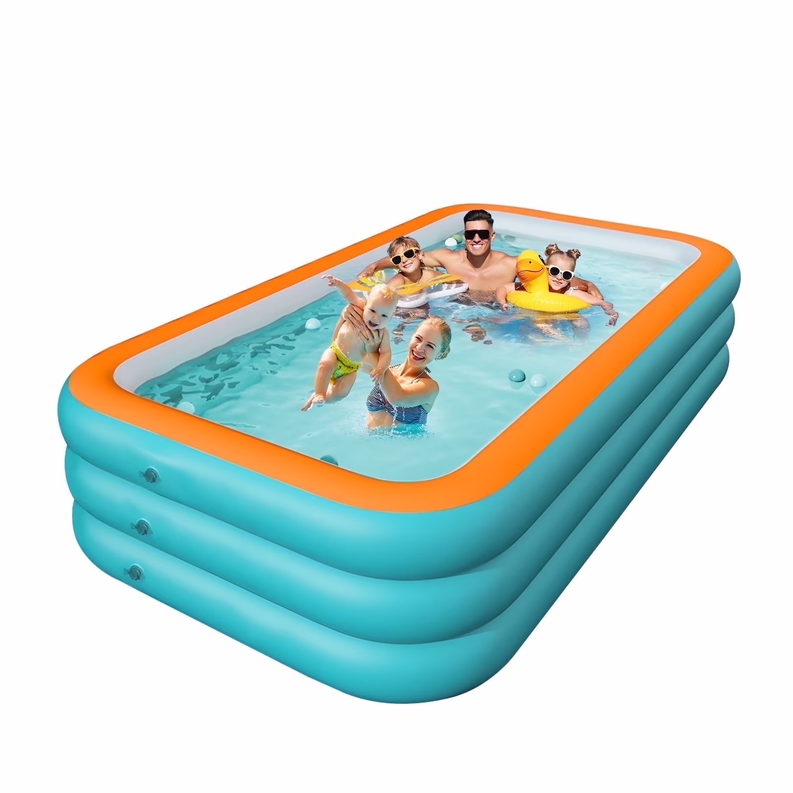 ZQIULDY Inflatable Swimming Pool for Kids and Adults, 118 X 68 X 23 Big Inflatable Pool, Family Swimming Pool for Toddlers Adult, Garden Lawn, Backyard Summer Water Party Pool