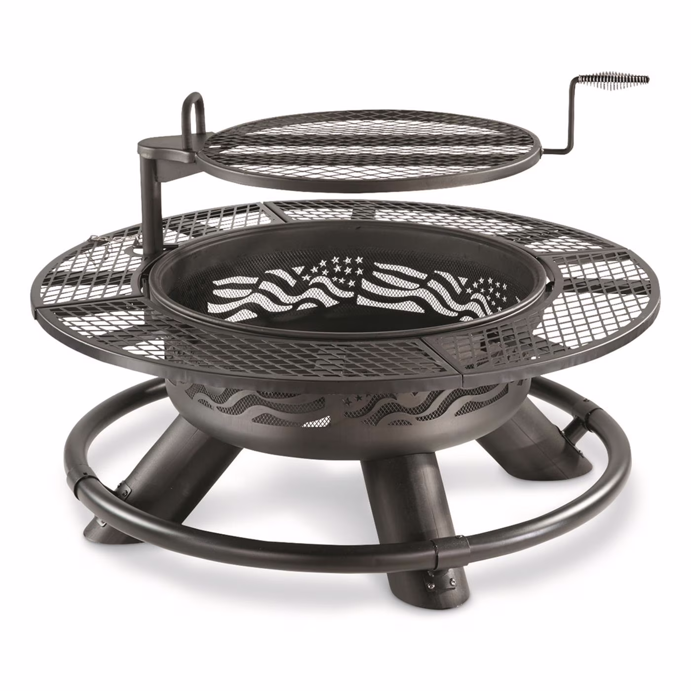 47" Fire Pit with BBQ Grate Geometric(Geometric) - Image 5