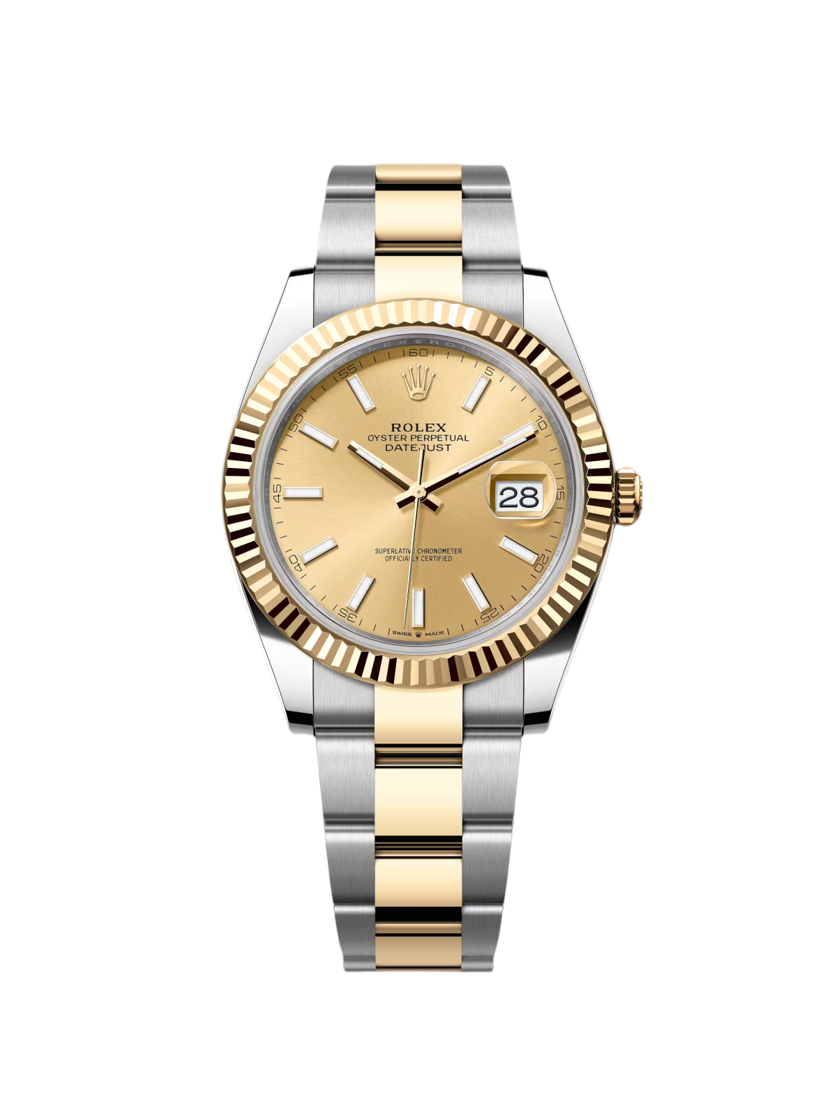 【Super Clone】RLX  Datejust 41mm 126333 Champagne Index Jubilee Steel and Yellow Gold Mens Watch