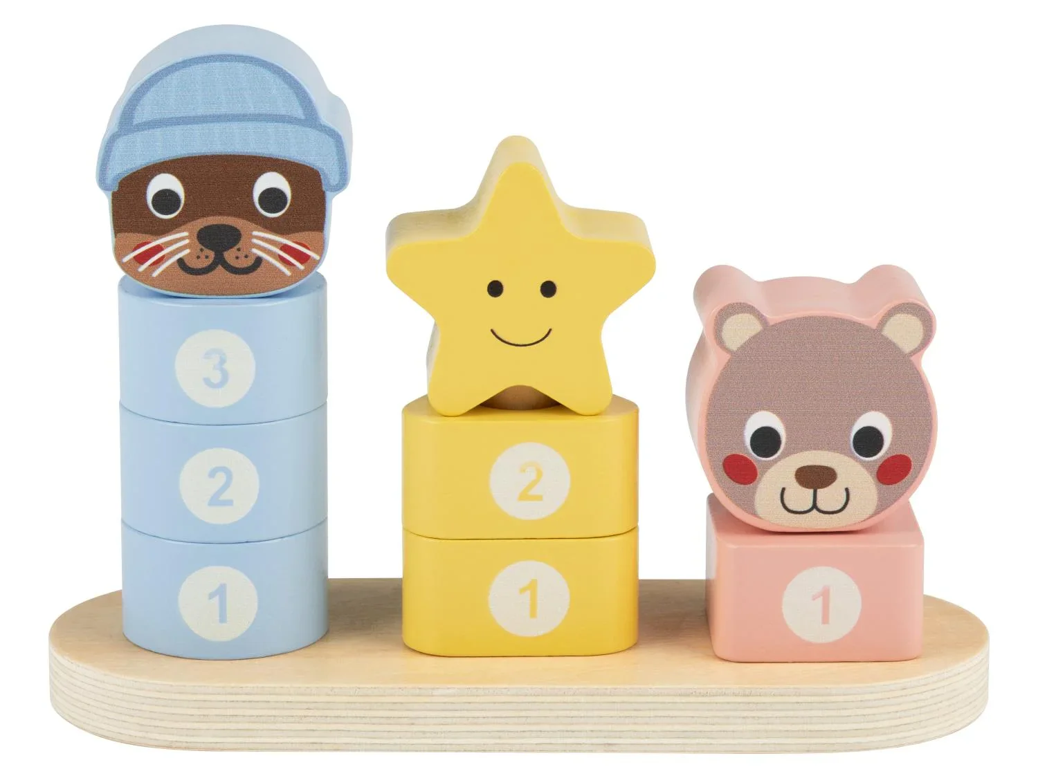 lupilu Bote de jeu et dapprentissage en bois