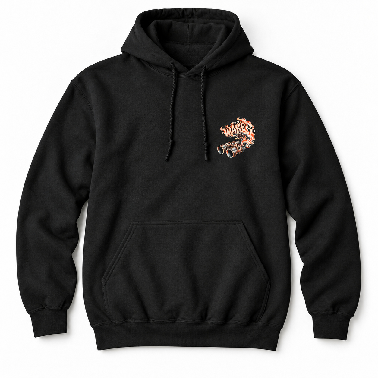 Wake the Dead Exhaust Chest Print Hoodie