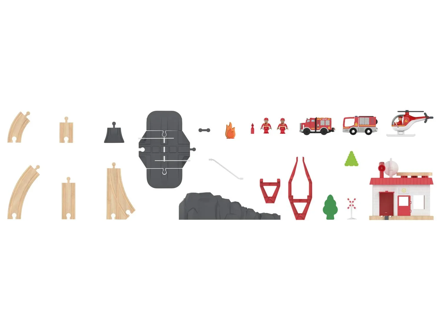 Playtive Set de chemin de fer en bois