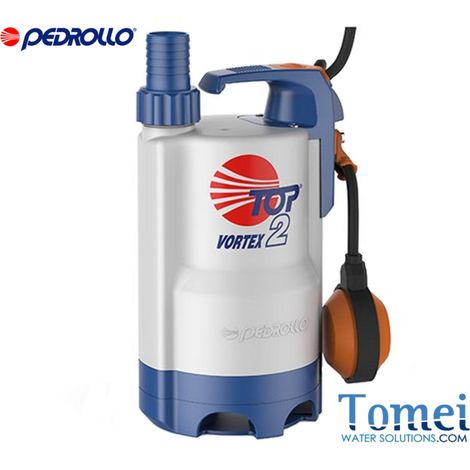 Pedrollo – Pompe de relevage automatique pour eaux usées – Débit 20-180 l/min – Hauteur de refoulement 6,5 m – Flotteur intégré – Corps solide 25 mm