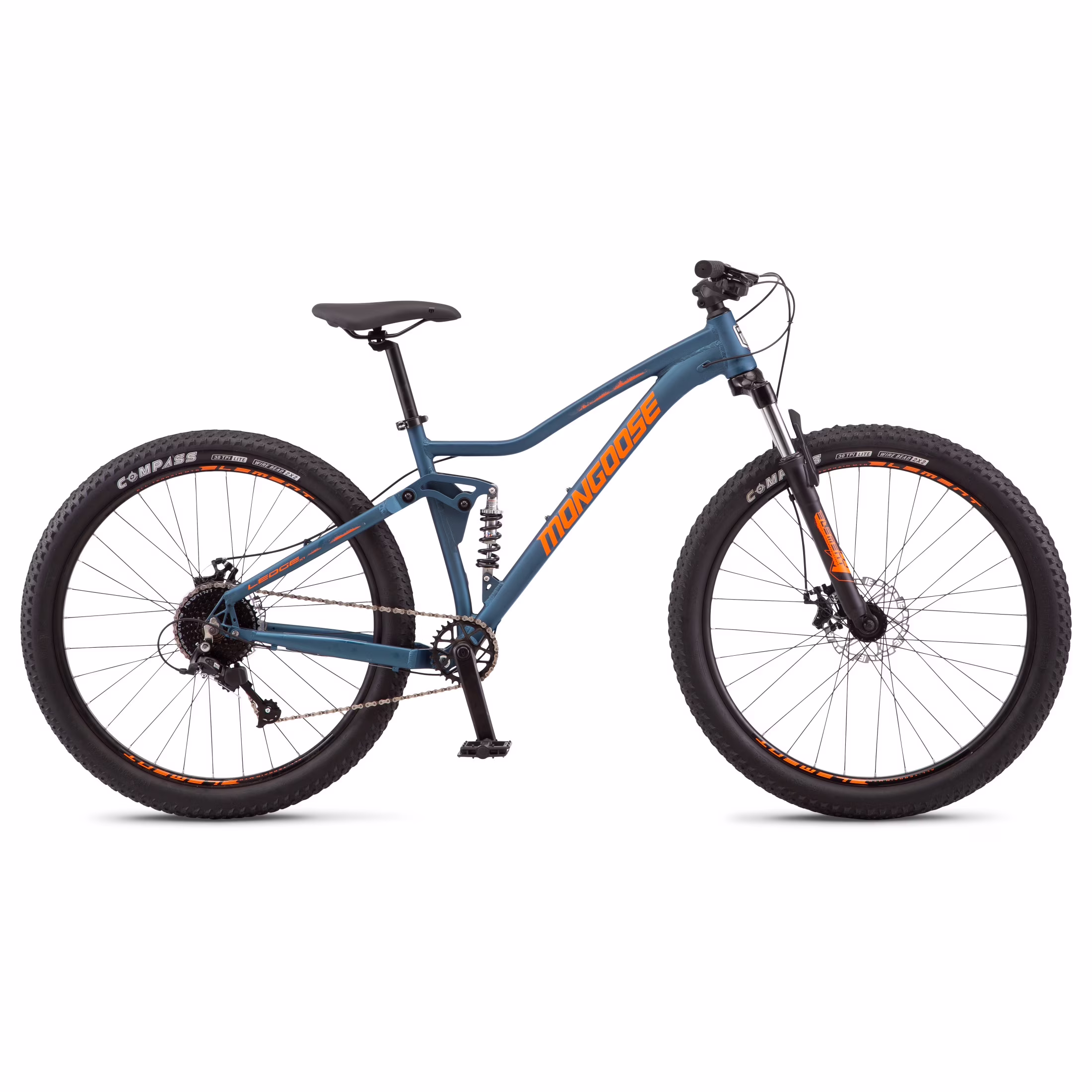 Mongoose Ledge X1 Mountain Bike, 27.5-in. Wheels, Adults Ages 14+, 7 Speeds, Teal