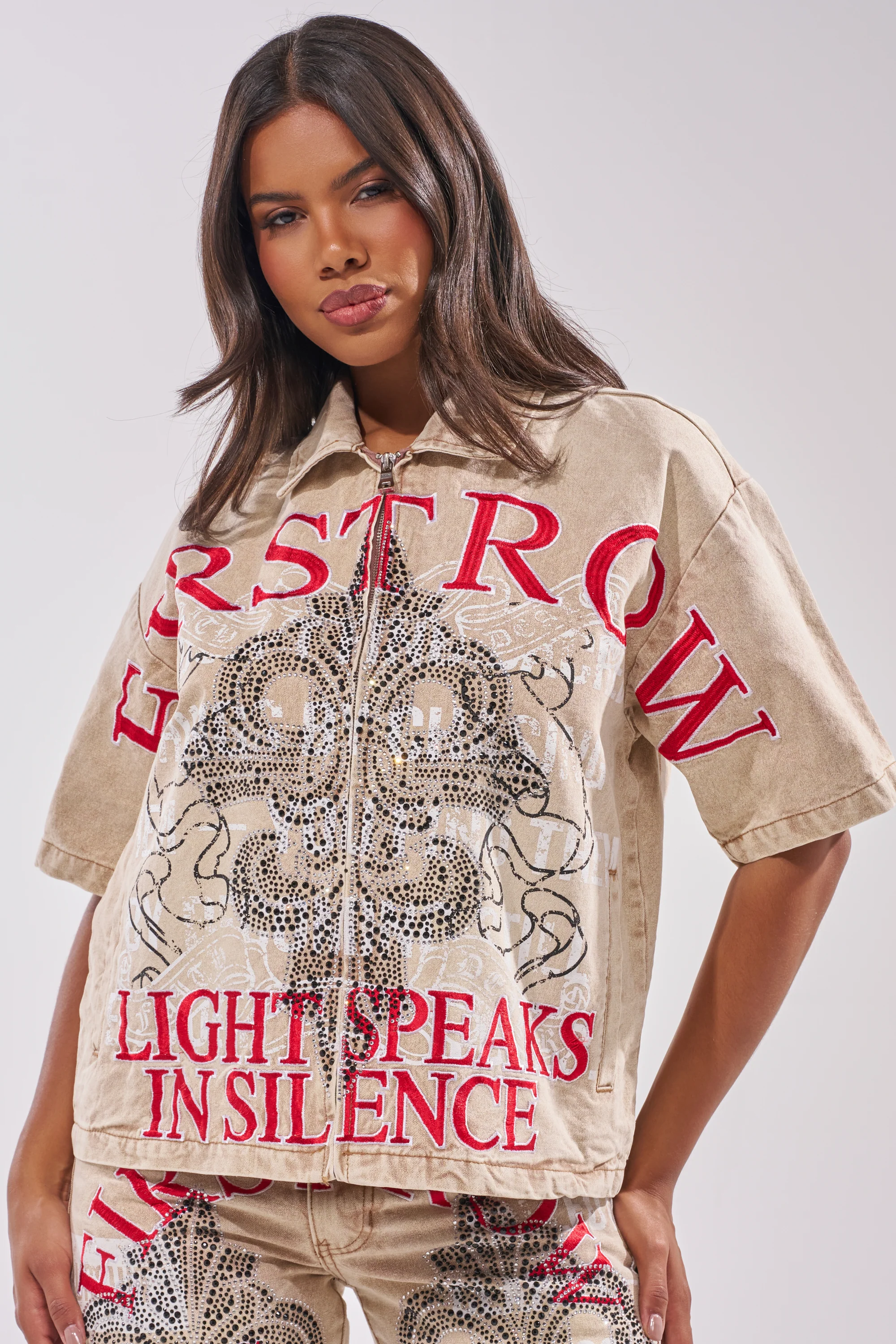 LIGHT SPEAKS IN SILENCE CANVAS SHIRT - Akira Store