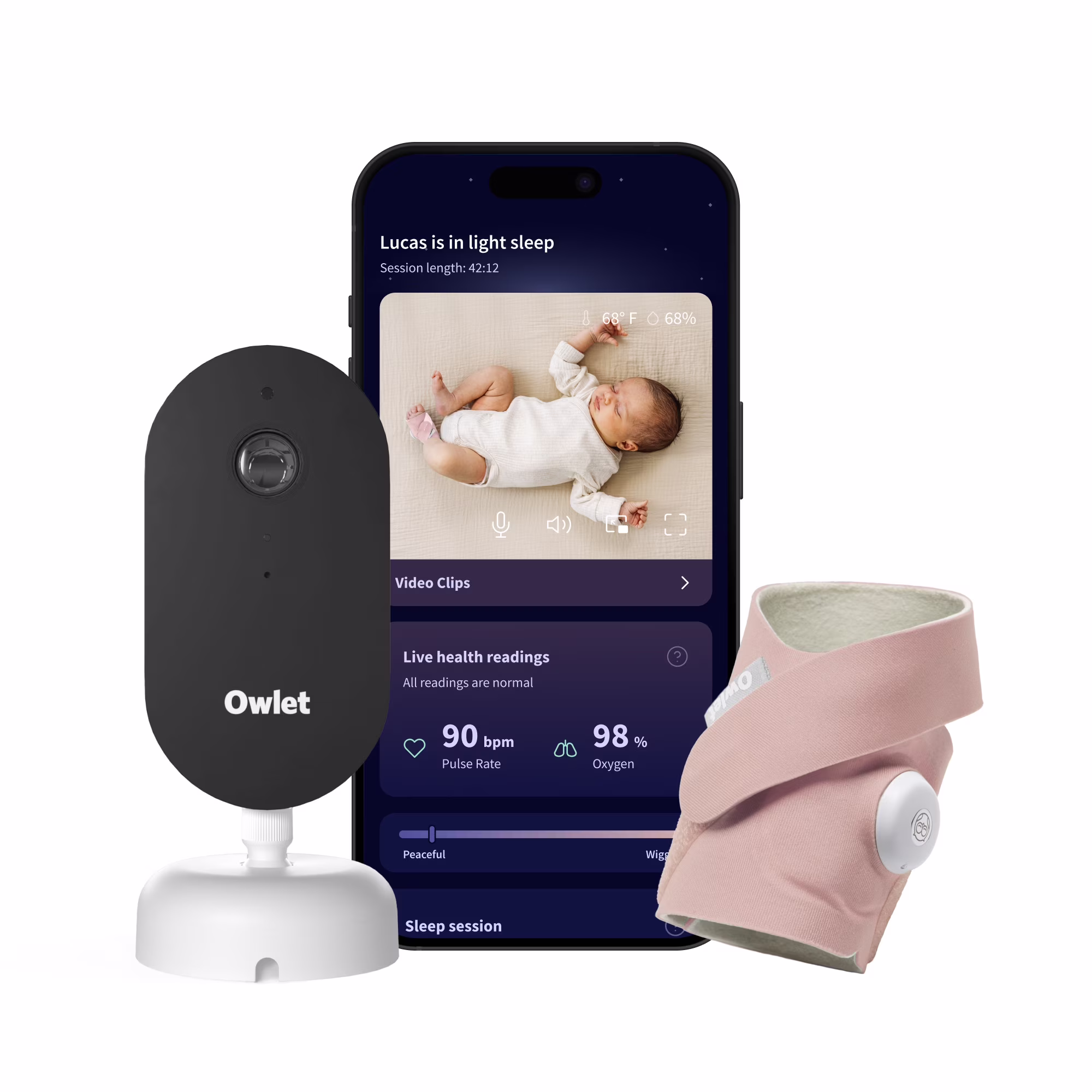 Dream Duo (3rd Gen) �C FDA-Cleared, All-in-One Smart Baby Monitoring with Sock 2K HD Cam(Mint) - Image 3