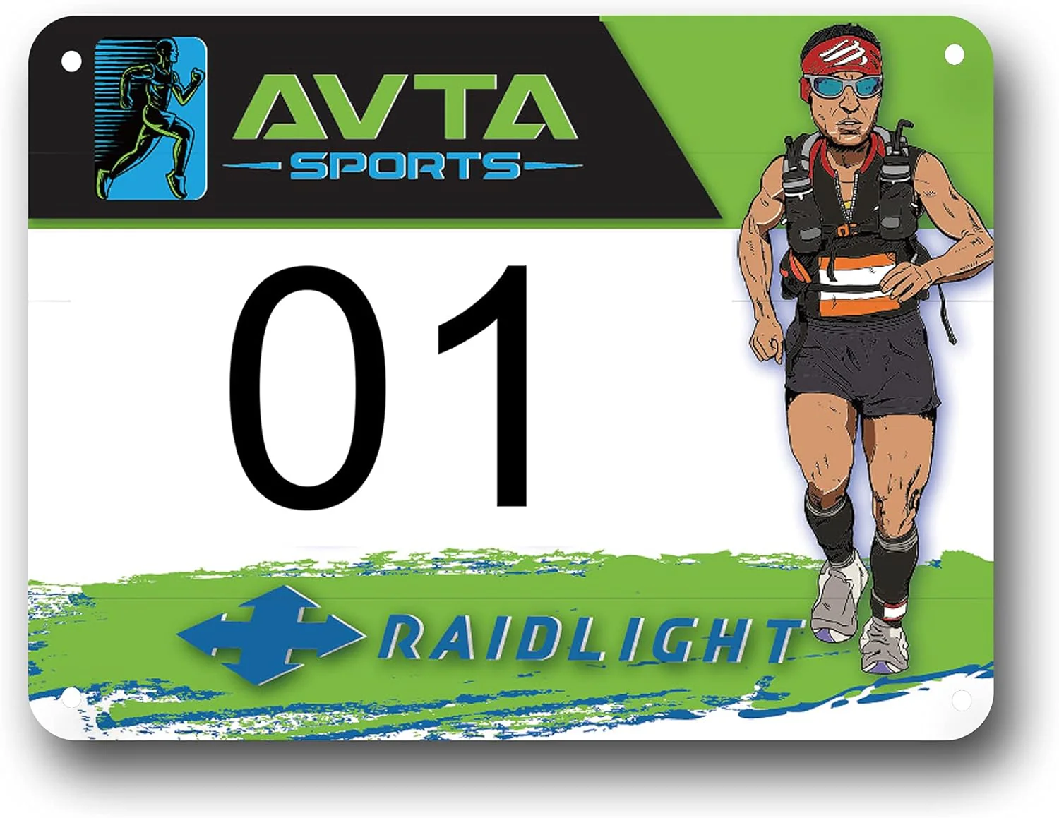 Custom Race Bibs Personalized Full Color Printed Race Numbers, Running Bibs