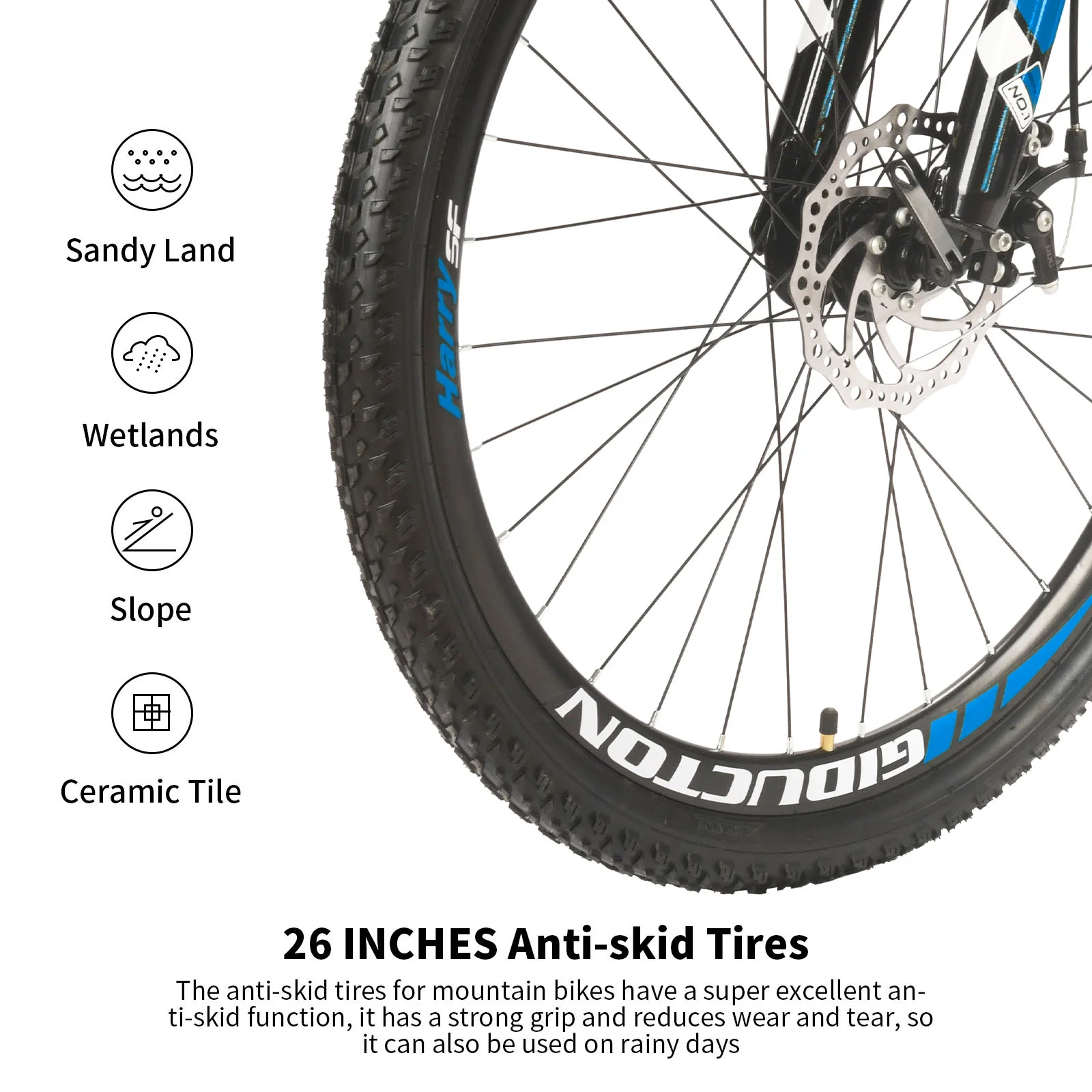 26”Full Suspension Folding Mountain Bike 21 Speed 17" Foldable Frame Bicycle Men or Women MTB for Afult Blue(Blue) - Image 5