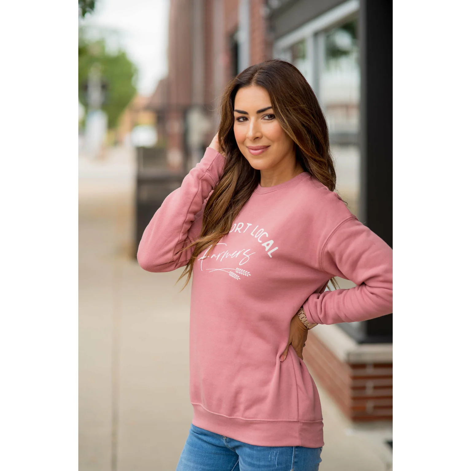 Support Local Farmers Wheat Crewneck