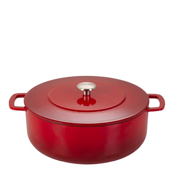 Støpejernsgryte 28 cm 5,3L cherry