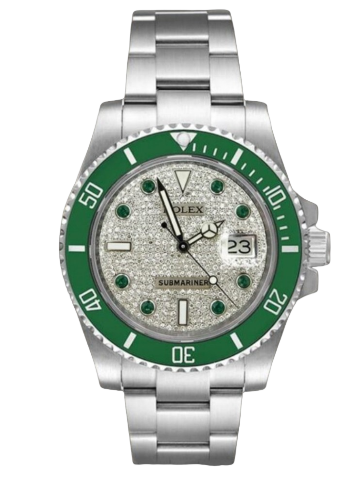 Rolex Submariner 116610 Diamond Paved Dial Automatic 40mm Mens Replica Watch