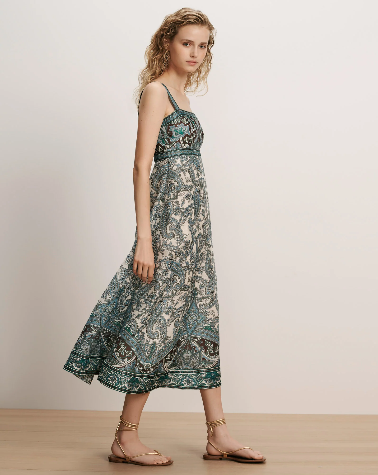 Rye Linen-Silk Midi Dress