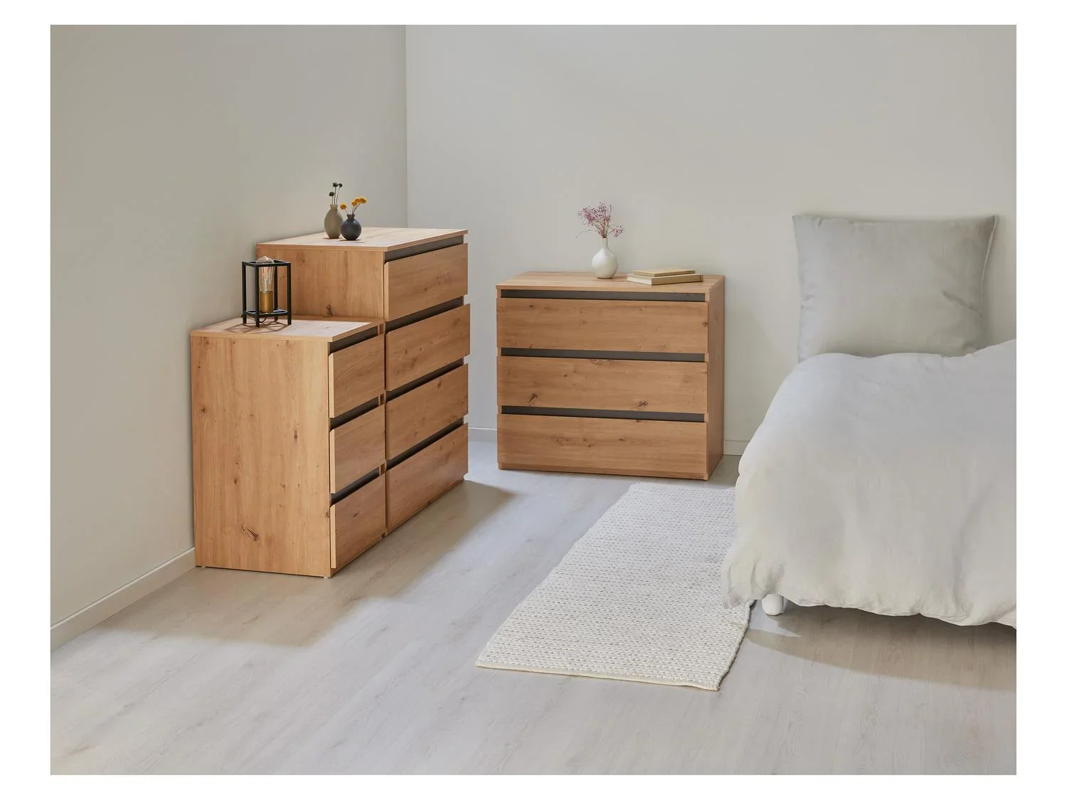 LIVARNO home Commode Genve, 80 x 78 x 48 cm, imitation chne