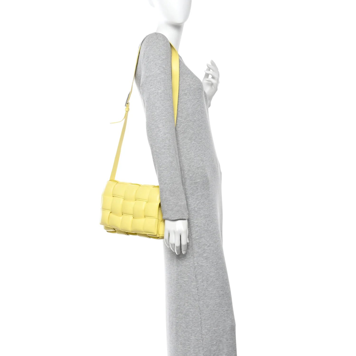 Nappa Maxi Intreccio Padded Cassette Crossbody Bag Sherbert