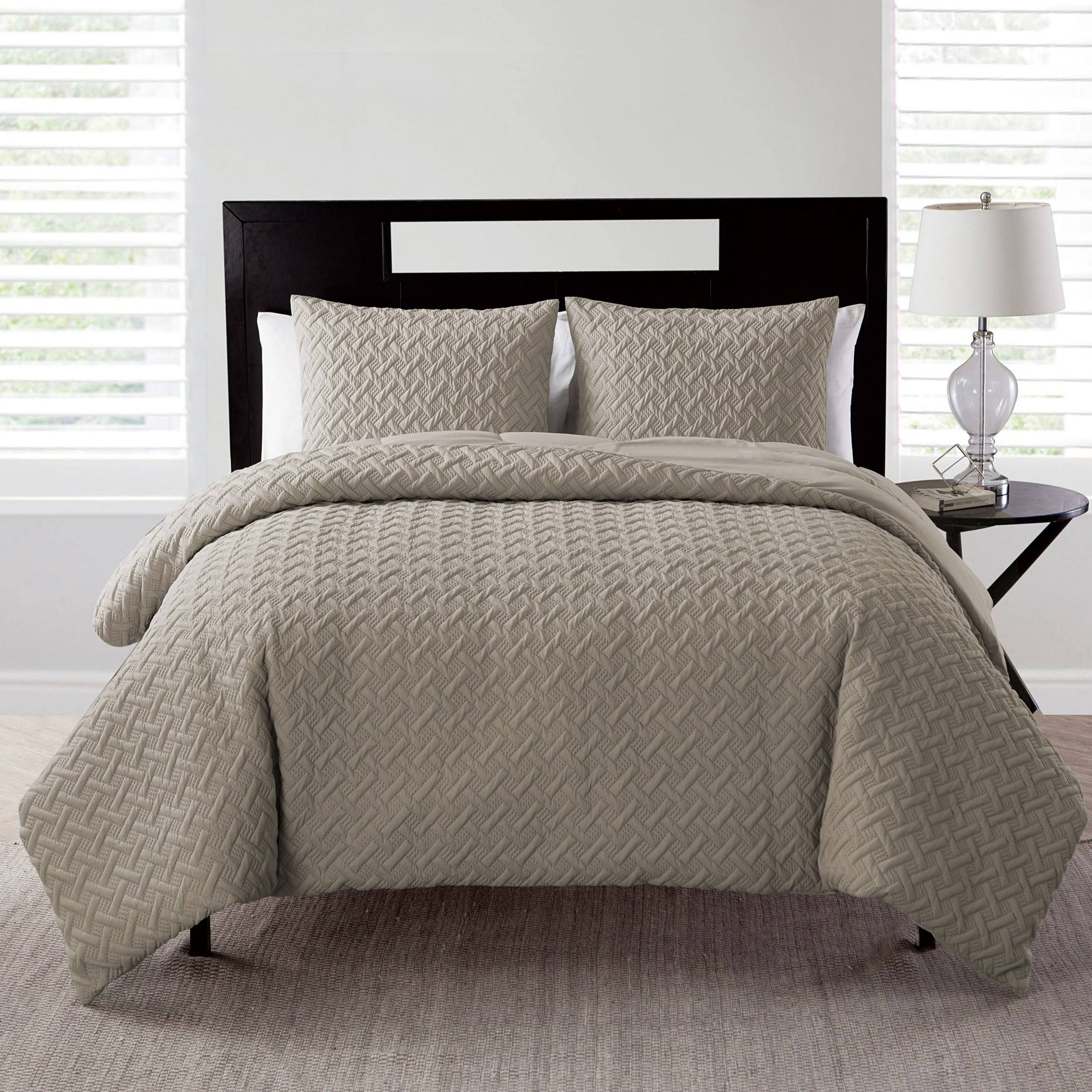 VCNY Home Taupe Nina II Embossed Comforter Set Full/Queen