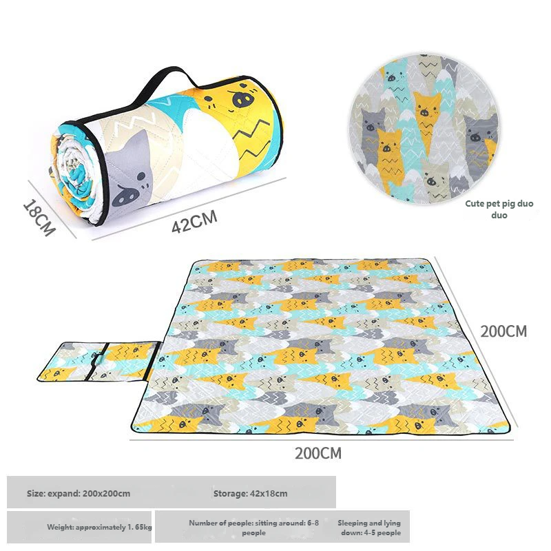 Leisure Thickened Moisture-Proof Waterproof Camping Outdoor Picnic Beach Mat Soft Folding Ground Mat for Tent and Indoor Use