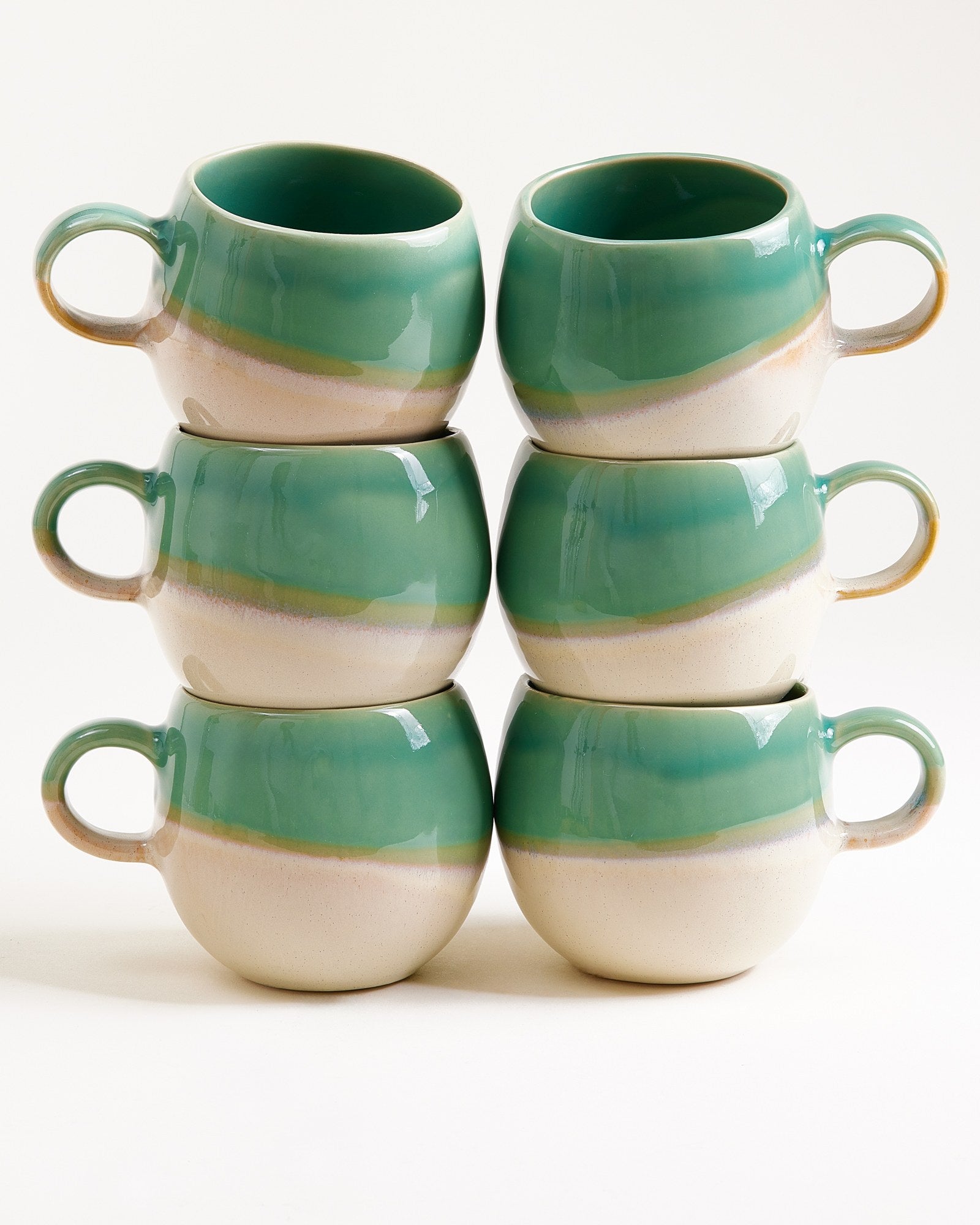 BICA - LARGE MUG LIGHT GREEN SAND SET OF 6