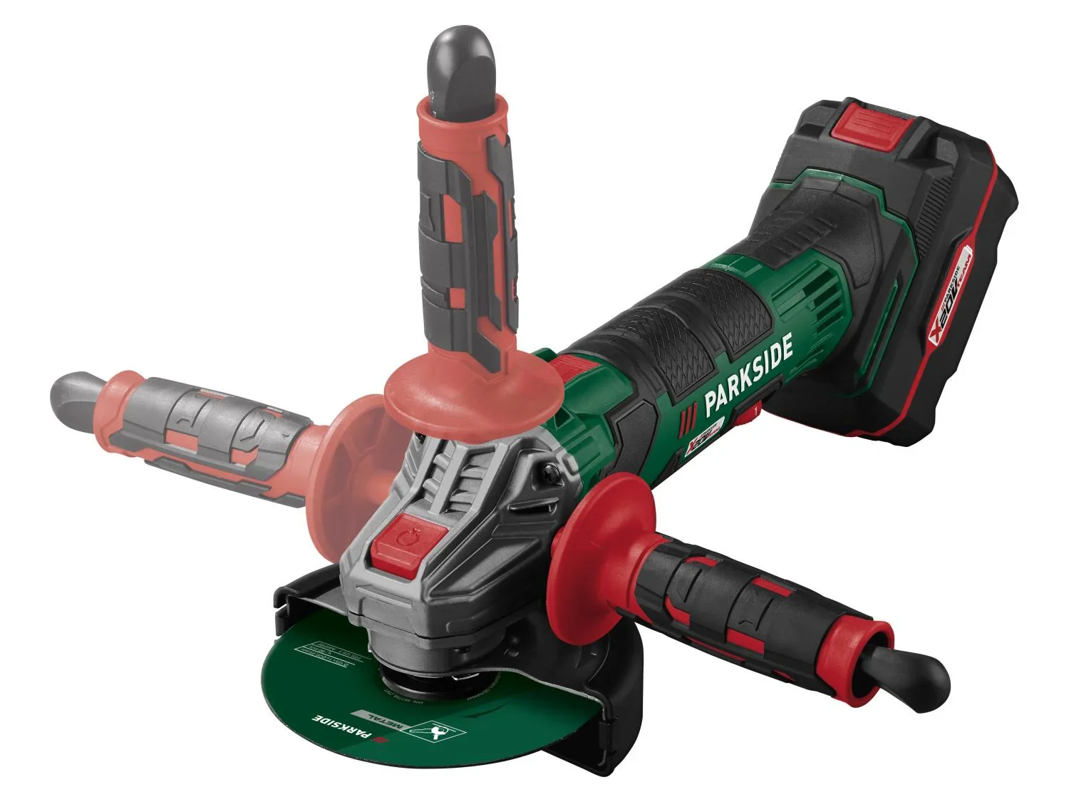PARKSIDE Set meuleuse d'angle sans fil PWSA 20-Li D4 + batterie + chargeur, 20 V