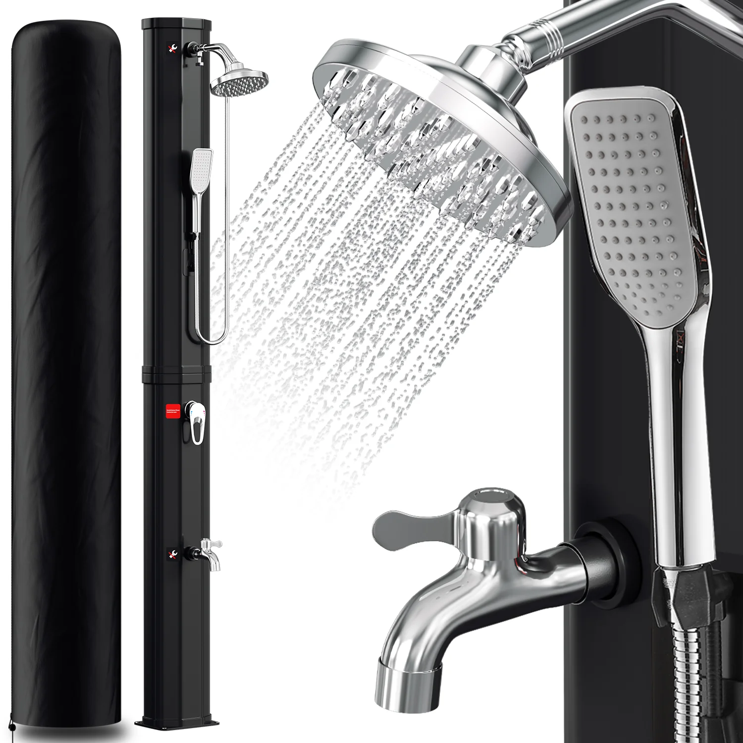 Sonnewelt 60L Solar Shower Tuindouche incl. beschermkap en handdouche