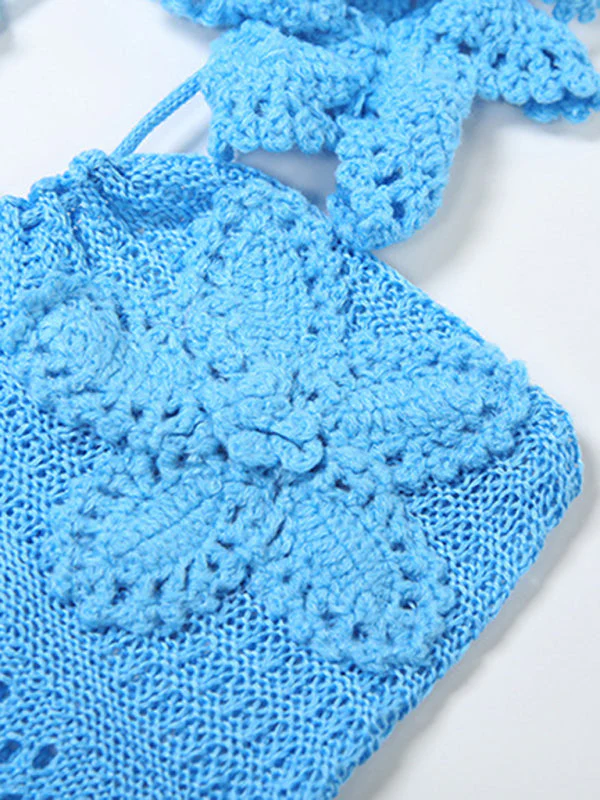 Sophie Paris | Robe élégante en tricot ajouré sans manches