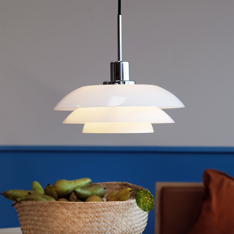 DL31 pendel 15 cm opal/krom