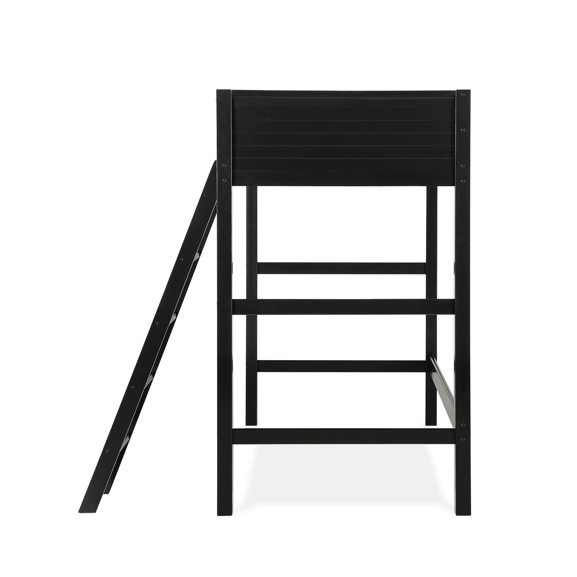 Your Zone Kiarah Twin Loft Bed with Ladder, White