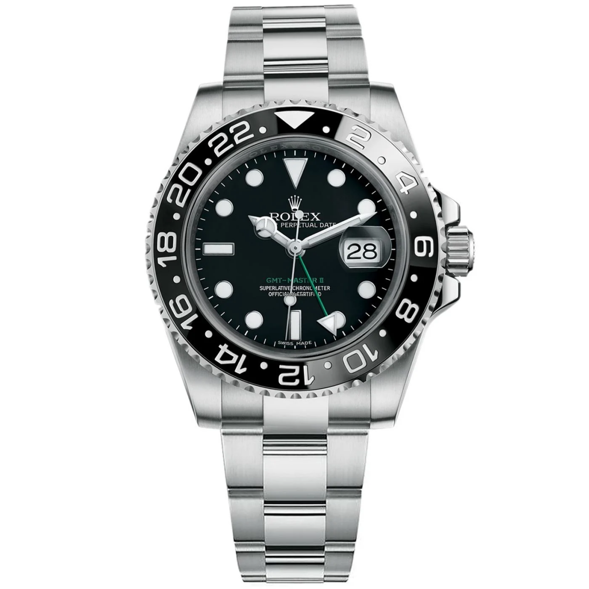 [Super Clone]Rolex GMT-Master II 116710LN 40 mm Stainless Steel Black Dial Men's Watch