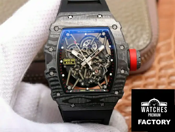 Richard Mille RM35-02 ZF Factory Black Rubber Strap