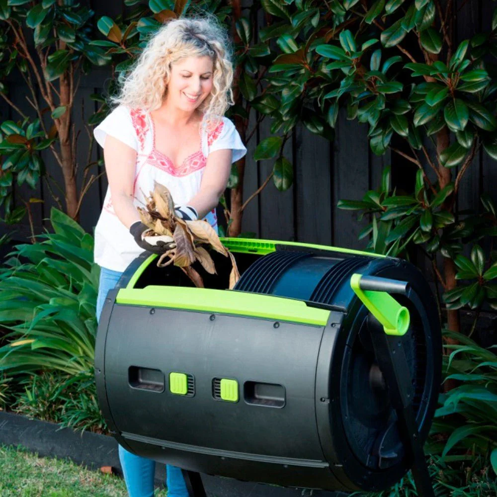 Ensemble composteur rotatif et chariot de 65 gallons