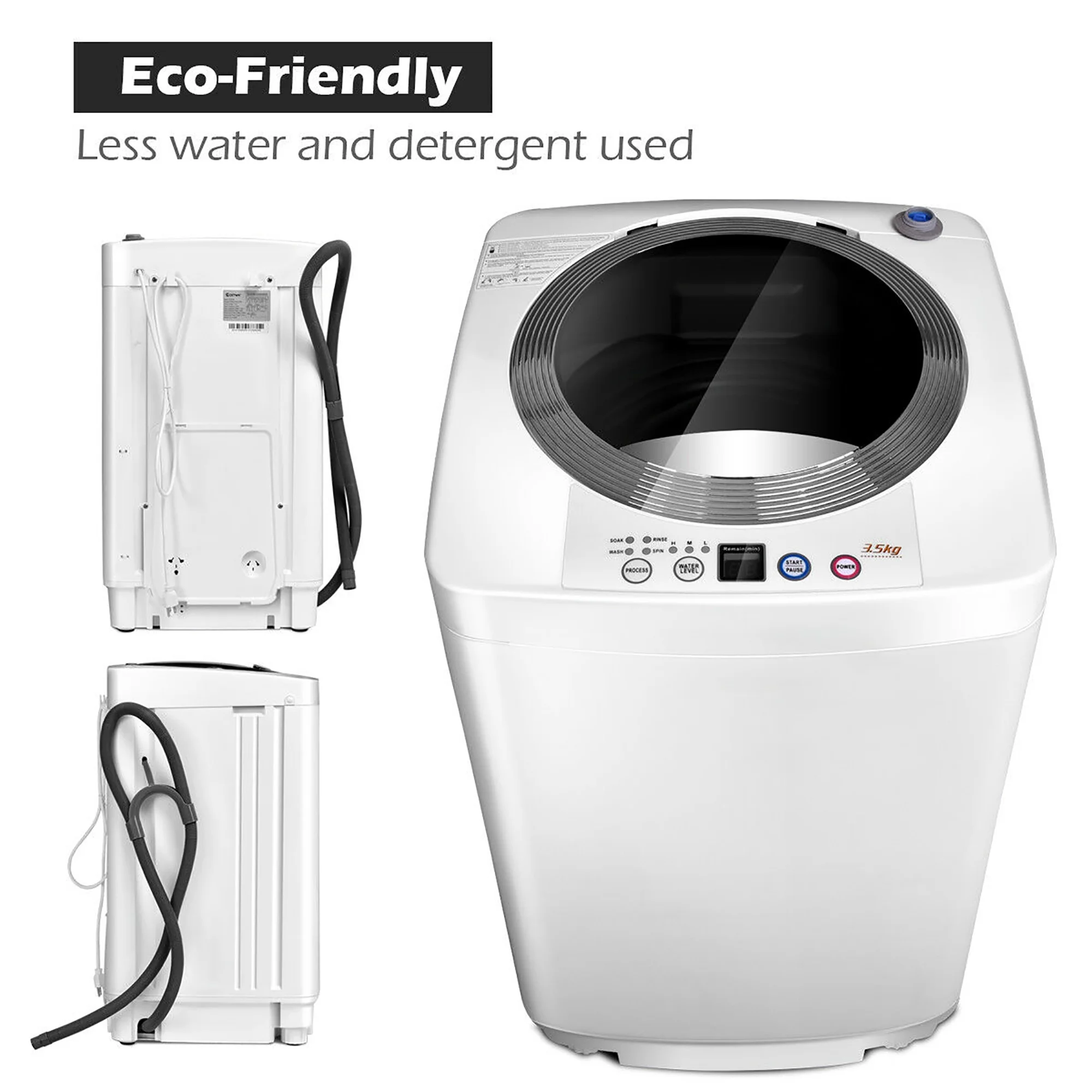 Costway Full - Automatic Laundry Wash Machine Washer Spinner Drain Pump
