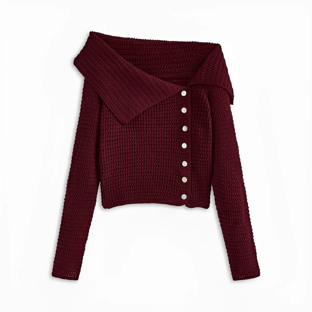 Ginalyn - Pull asymétrique avec épaule dénudée