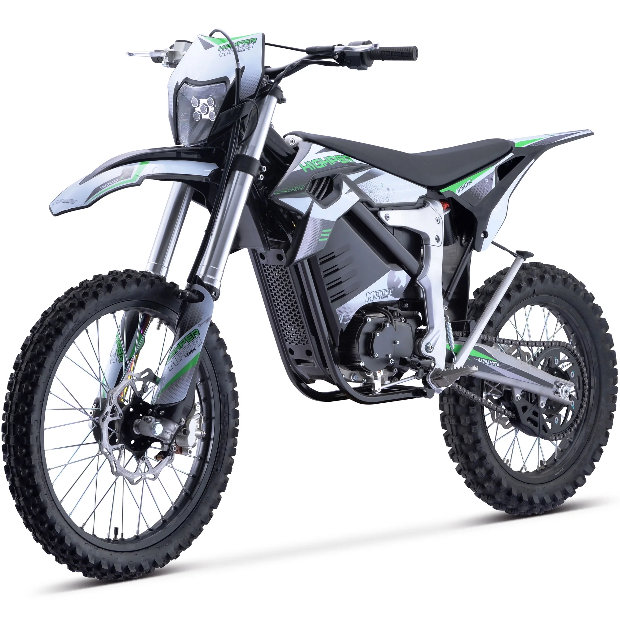 Mototec Venom 72v 12000w Electric Dirt Bike White