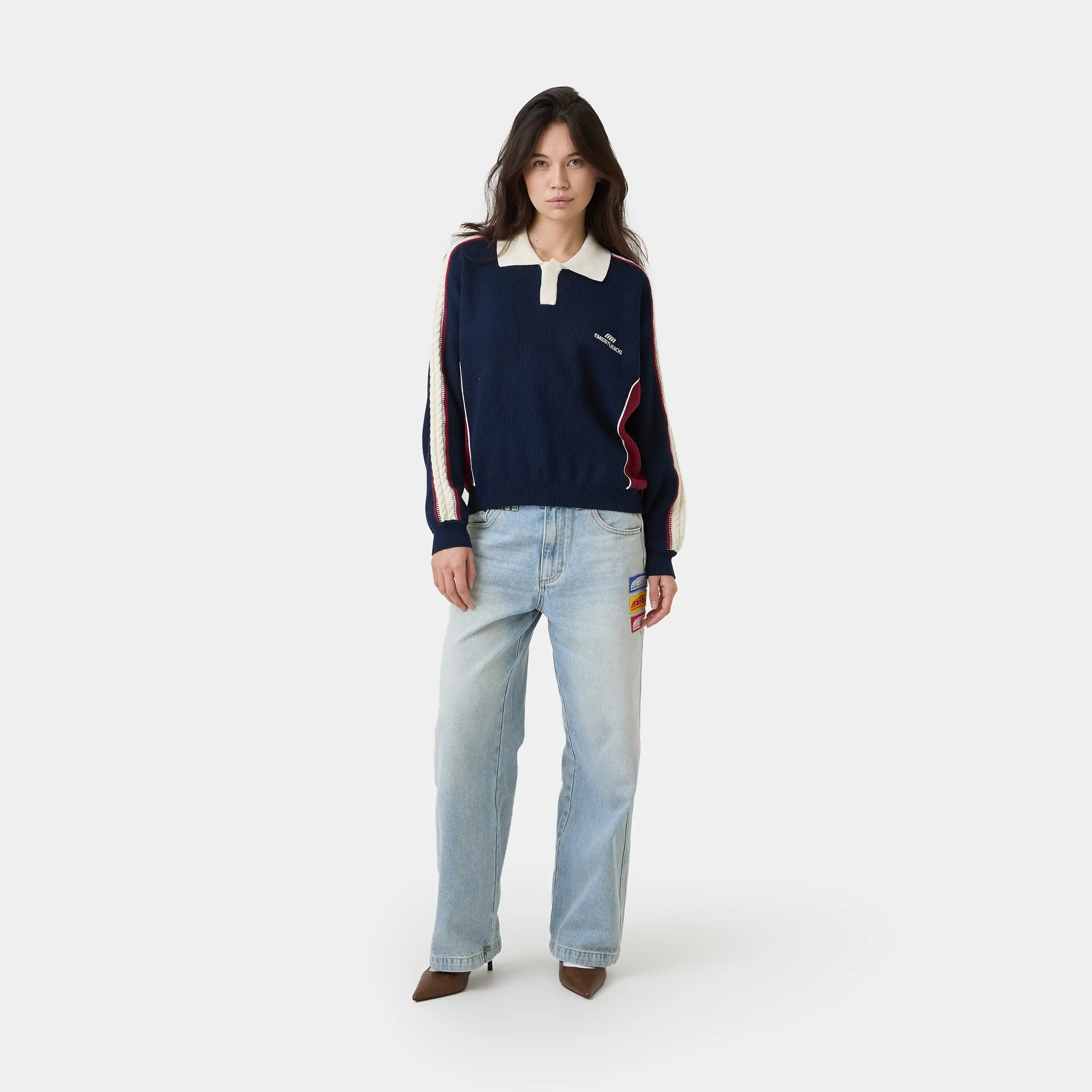 Chully Navy Knit Polo