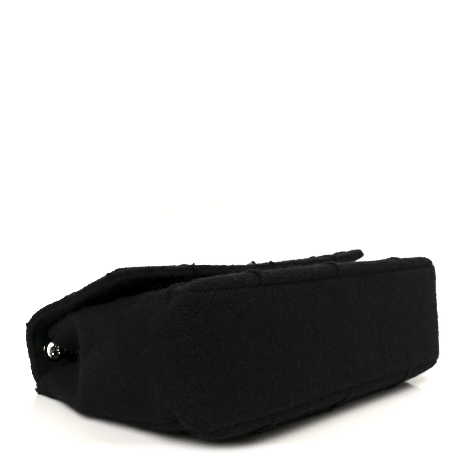 Wool Jumbo Chocolate Bar Mademoiselle Flap Black