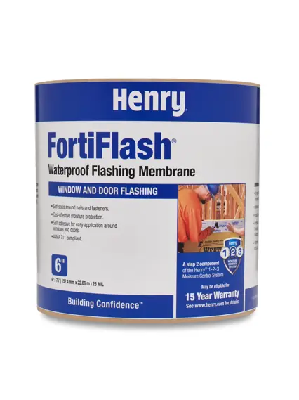 Fortifiber FortiFlash 25 Mil Self-Adhered Waterproof Flashing Membrane Roll, 12 in. x 75 ft.