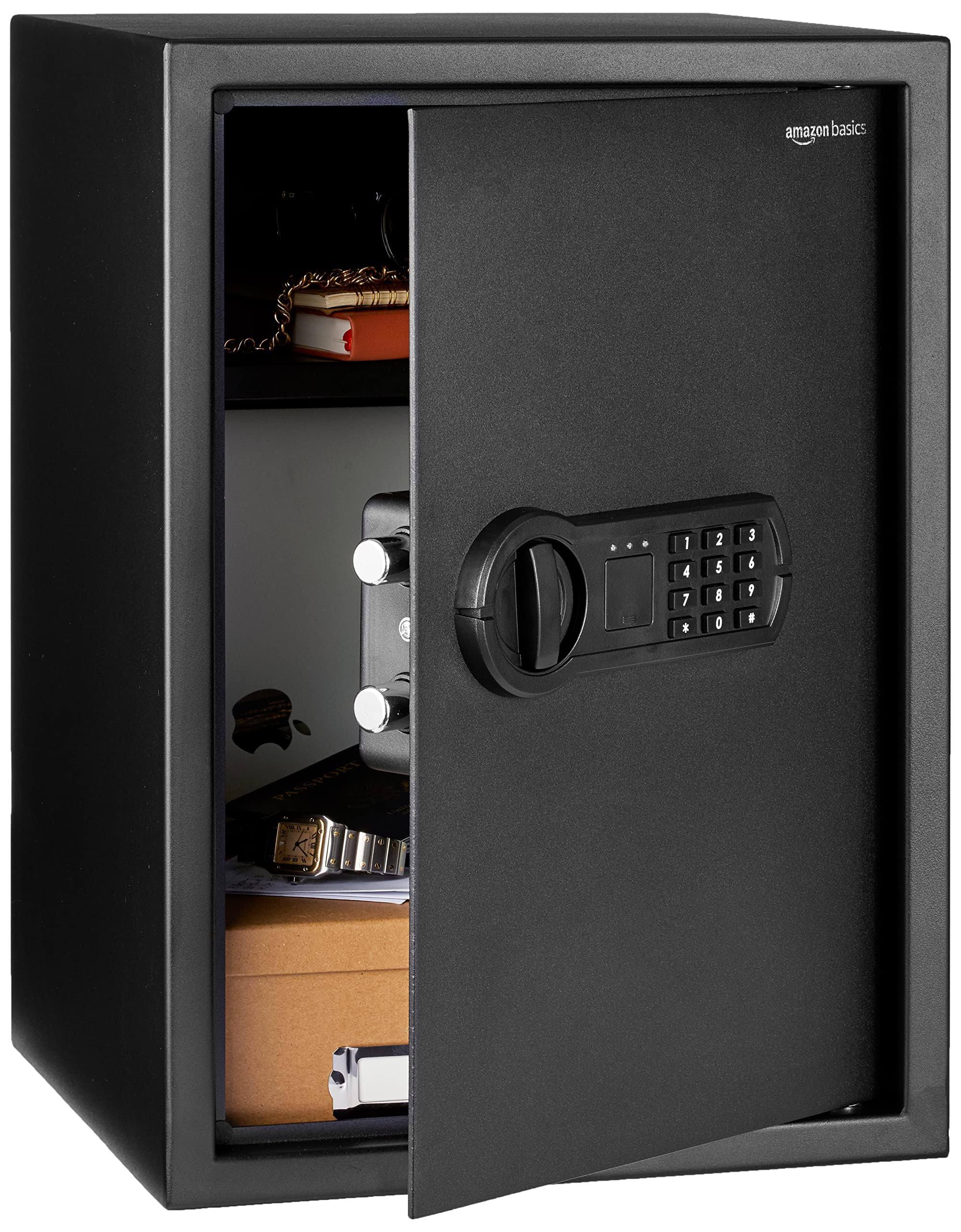 AmazonBasics Home Keypad Safe - 1.8 Cubic Feet, 13.8 x 13 x 19.7 Inches, Black
