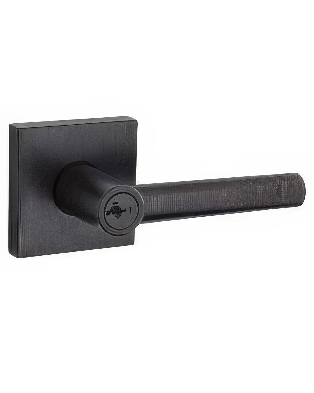 Kwikset 156MILSQT Milan Keyed Entry Door Lever with Square Rosette - TA Screen Specialist, Inc.