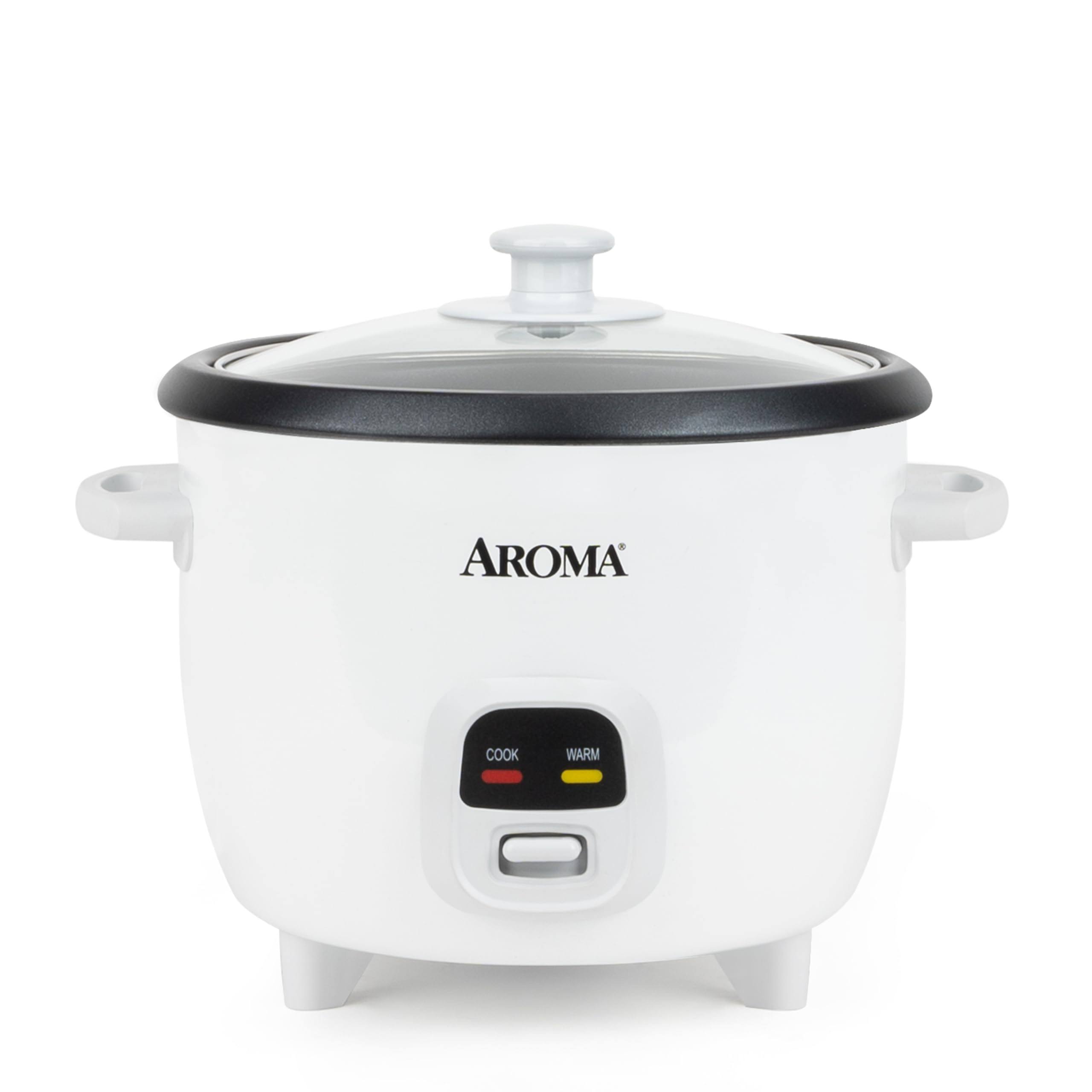 Aroma 6-Cup (Cooked) Rice & Grain Cooker, White
