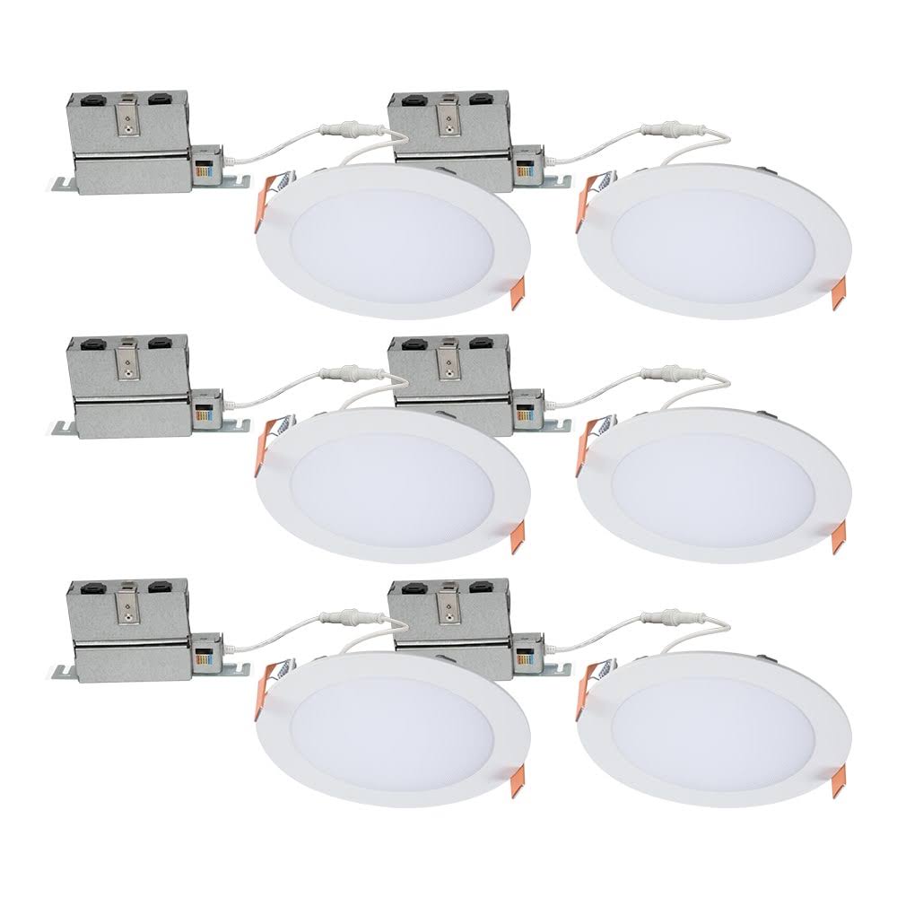 Halo 6-Pack White LED Remodel Construction Recessed Lighting - New