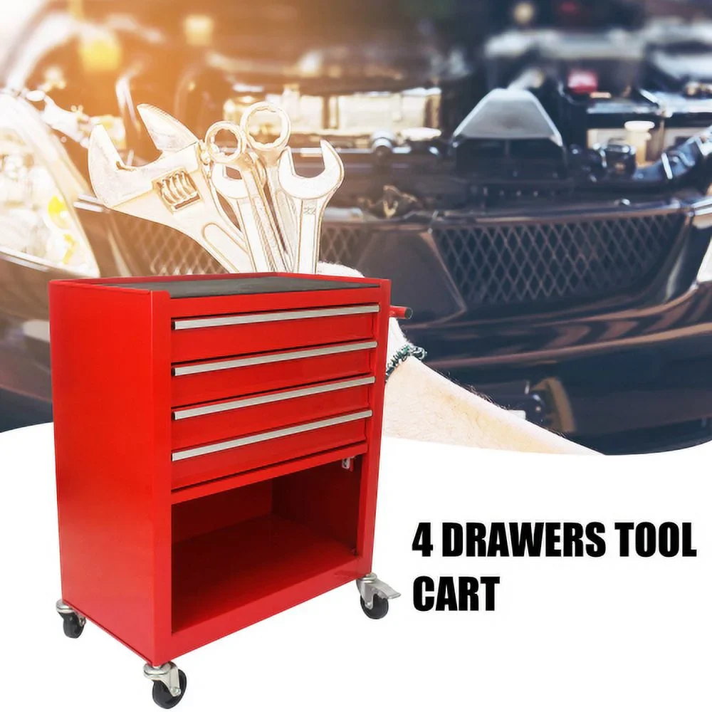 ARTMAN 4 Drawers Rolling Tool Cart With Wheels,Metal Tool Chest Garage Storage Cabinet,Removable Toolbox Organizer for Workshop, Garage