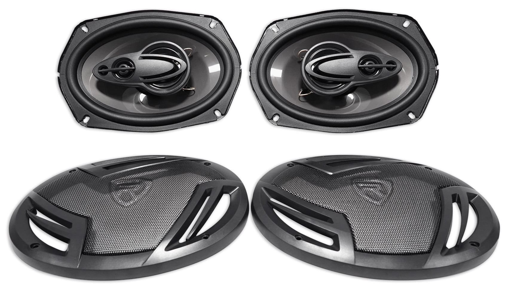 (4) RV69.4A 6x9" 1000w 4-Way Car Speakers+Quad Speaker Enclosure Box - Image 4