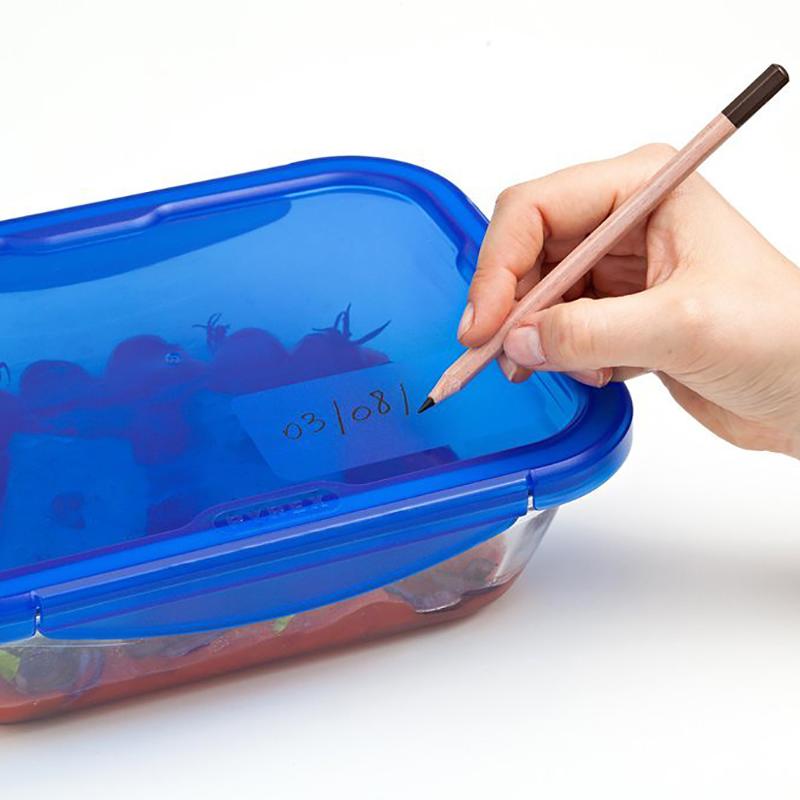 Cook & Go matboks 24x18cm 1,9L klar/blå