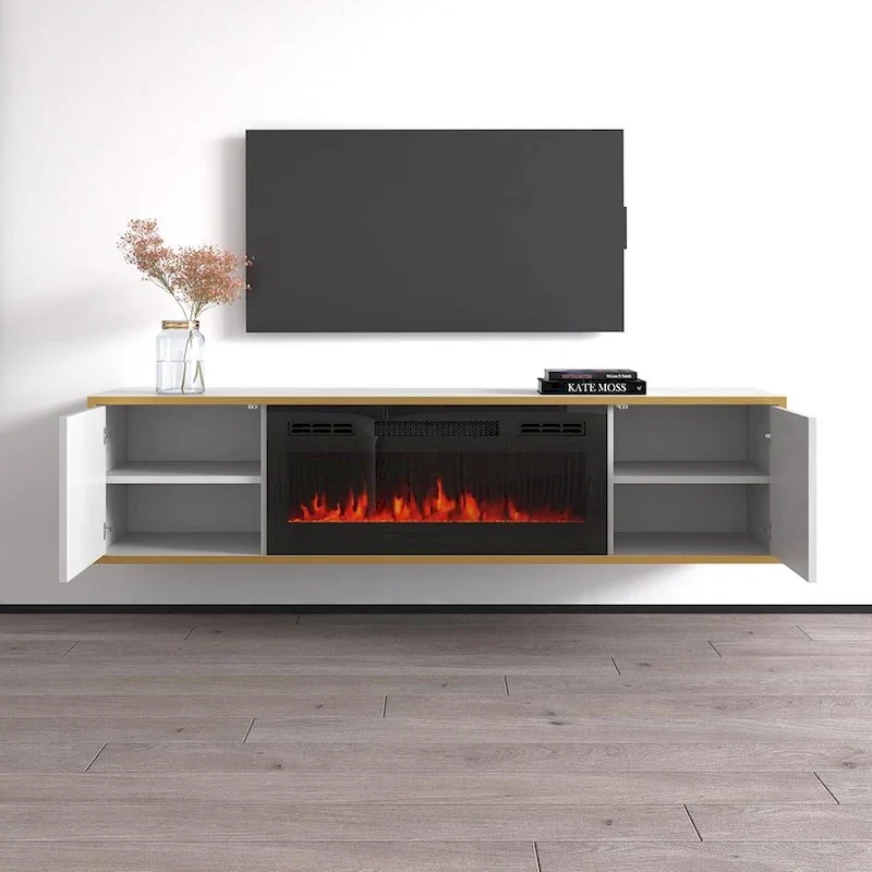 Electric Fireplace TV Stand for TVs up to 75 Inches