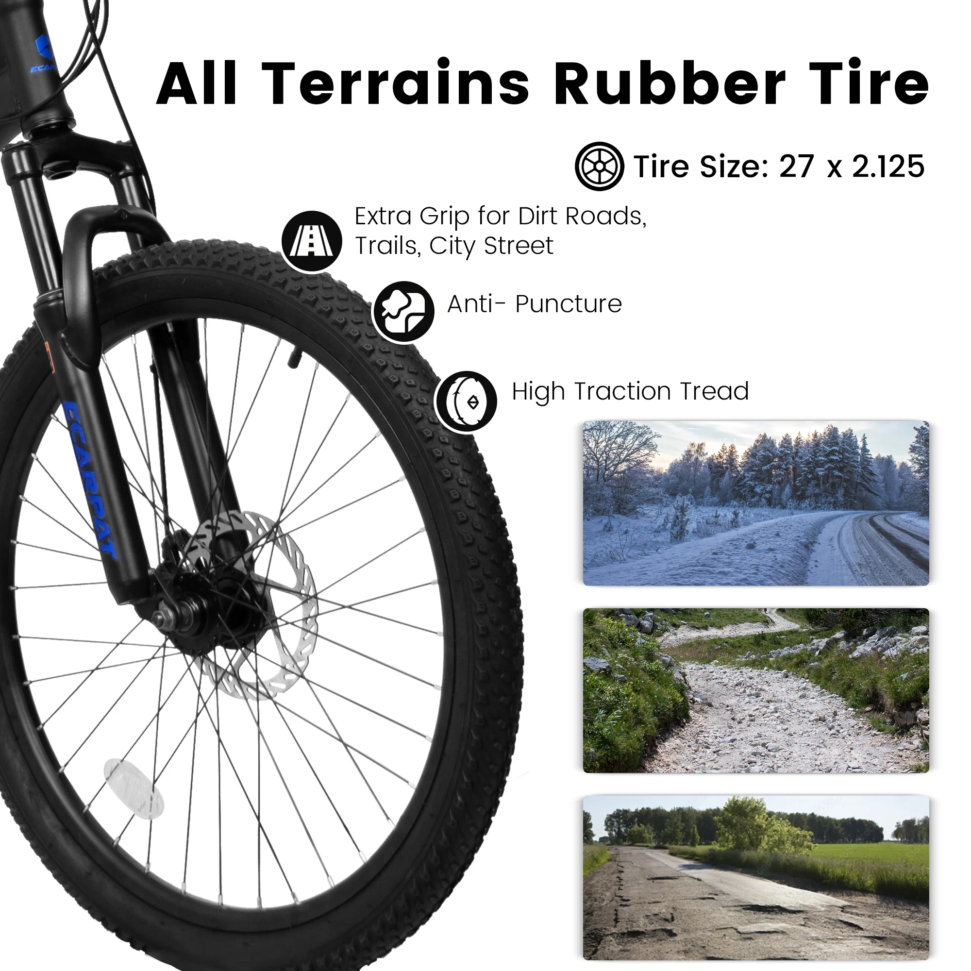 27.5 inch Full Suspension Mountain Bike, Front and Rear Dual Shock Absorbers, Mechanical Disc Brakes, 21-Speed, Suitable for Men and Women, Ideal for Travel and Fitness Enthusiasts(Grey) - Image 10