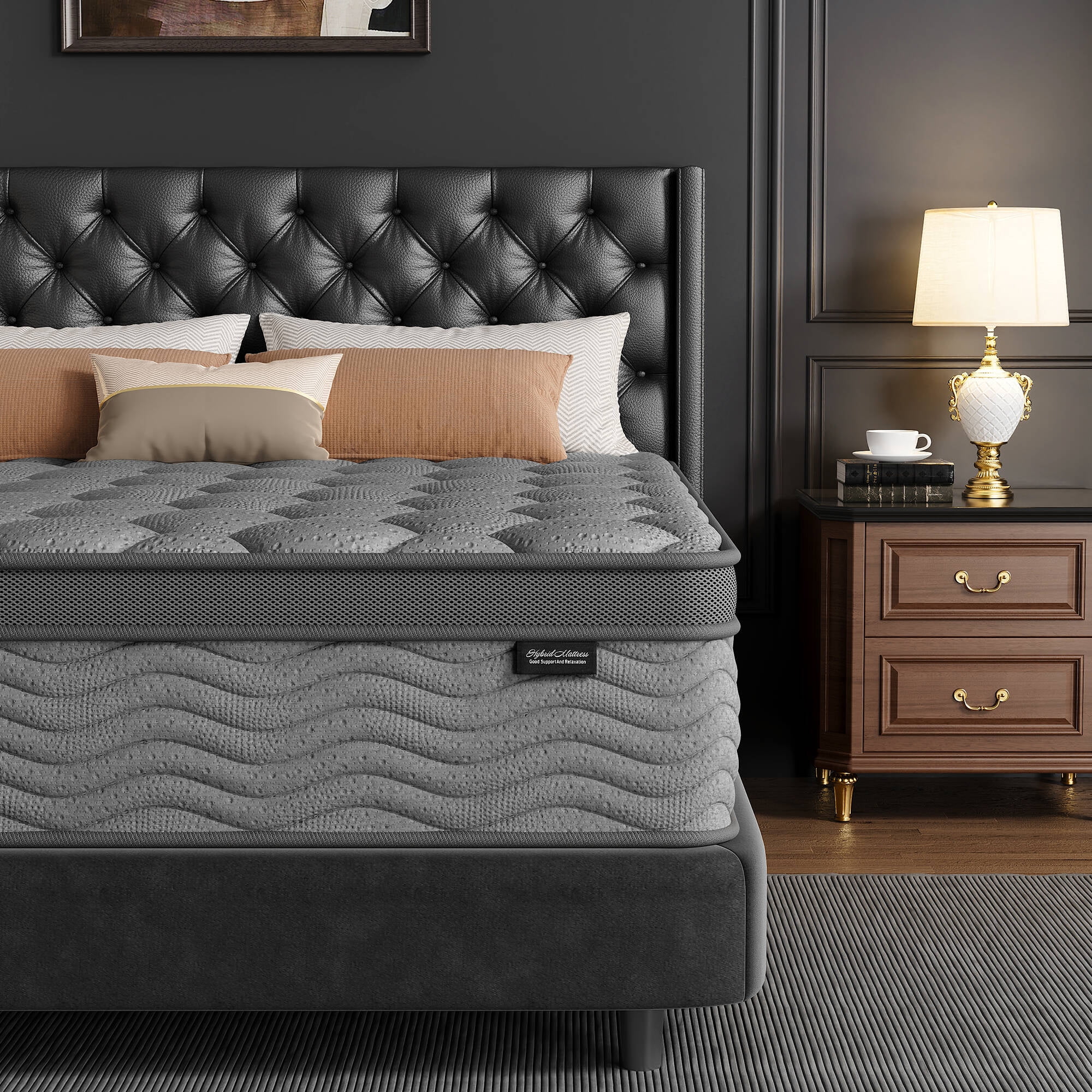 Queen Mattress 10 inch, Hybrid Mattress in a Box, Memory Foam and Individual Pocket Springs, Pressure Relief, Medium Firm(Queen/10 in) - Image 3
